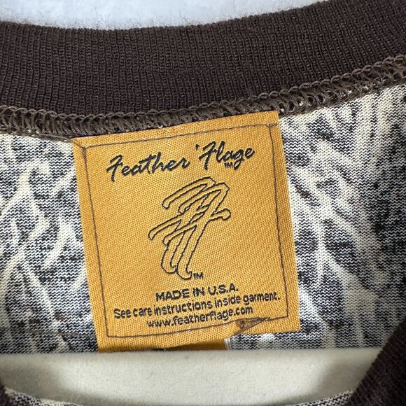 Feather Flage Ducks In A Row Camo Long Sleeve Tee Shirt Size Medium NEW Hunting - Picture 5 of 6